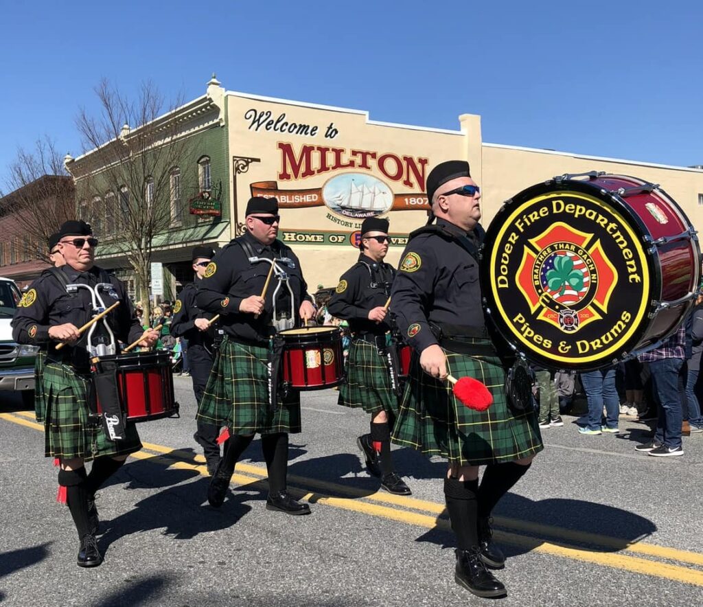 Dover Fire Department in Milton's St. Patrick's day parade